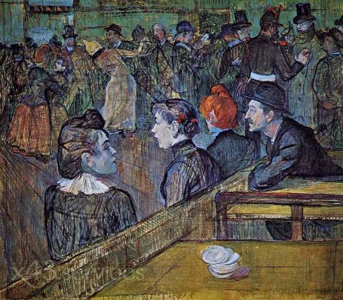 Henri de Toulouse-Lautrec - Bei der Moulin de la Galette Tanzsaal - At the Moulin de la Galette Dance Hall - zum Schließen ins Bild klicken